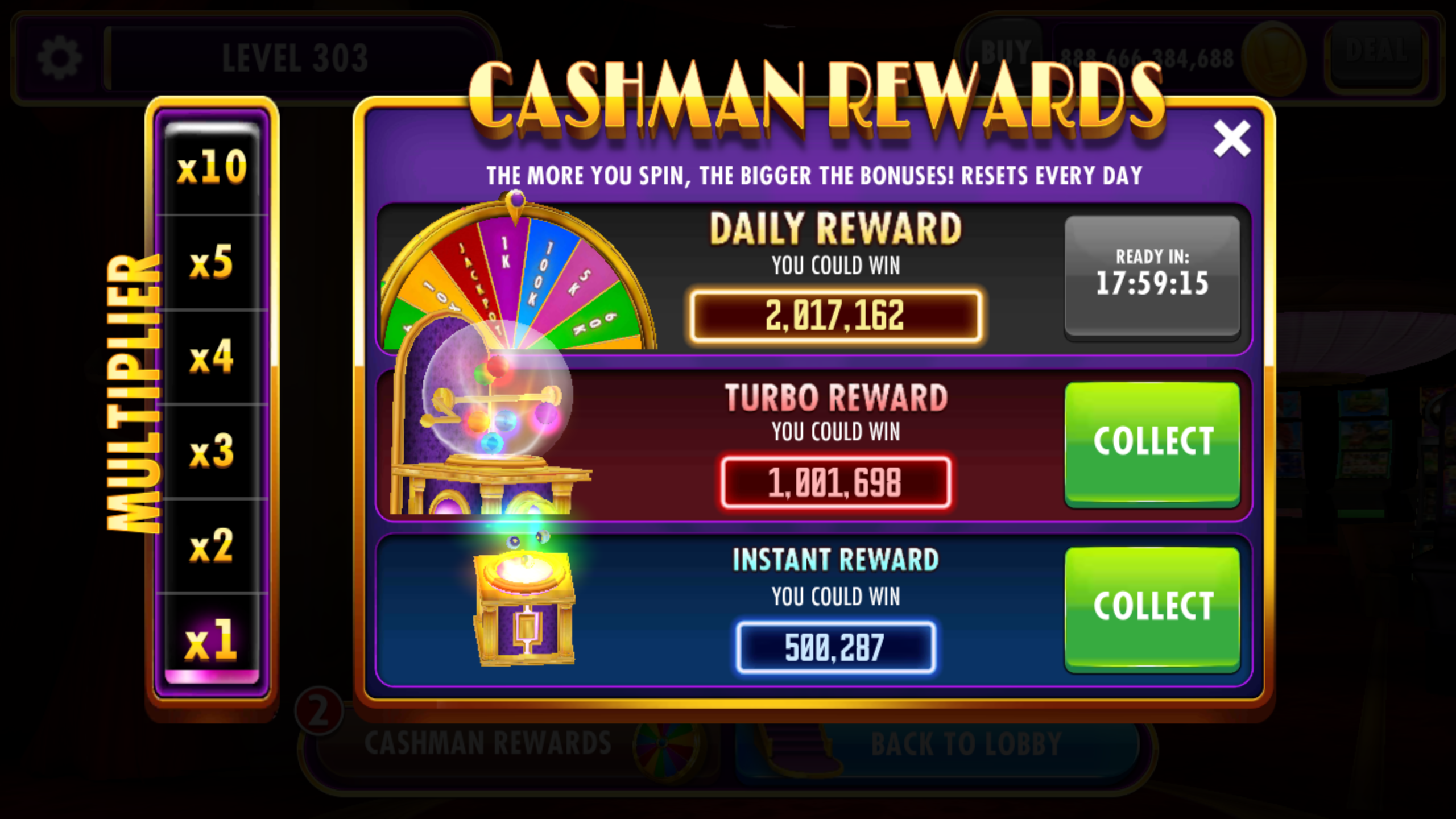 cashman casino coins rewards extra bonus support jackpots jackpot separate opportunity win give unique