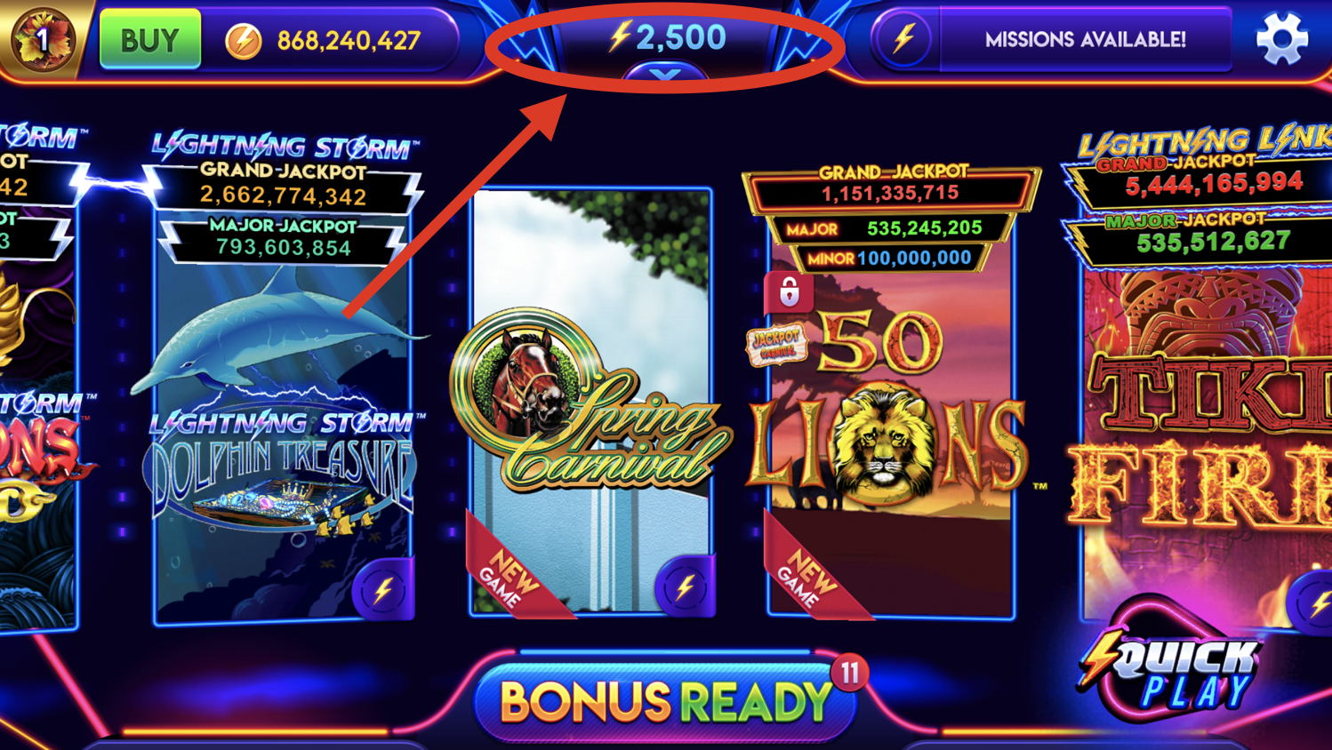 Lightning link casino issues