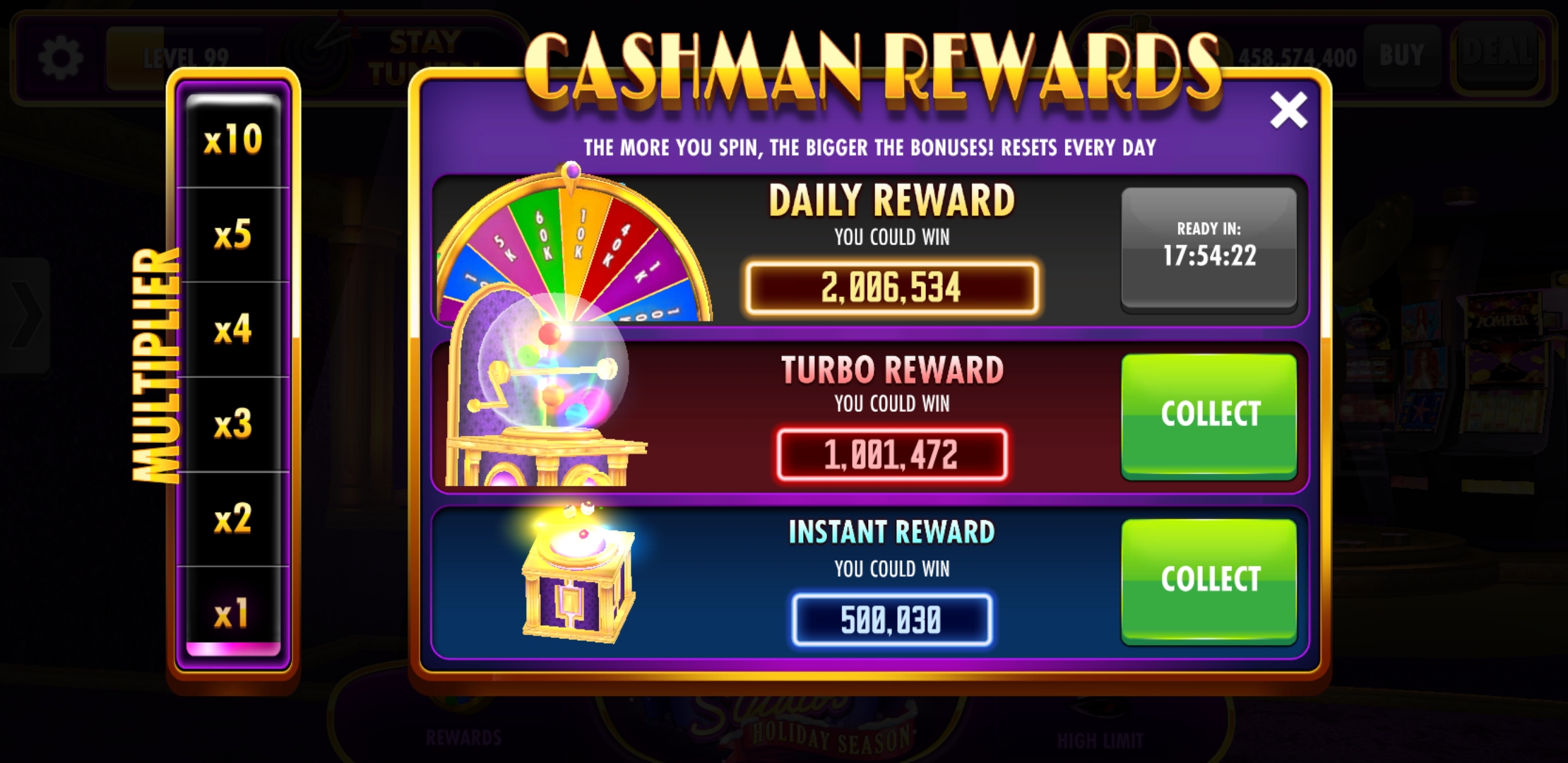 cashman casino coins daily reward link